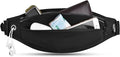 Running Belt Fanny Pack, Running Waist Pack for Women & Men USA Patented Hands-Free Reflective Runner Pouch Belt Fitness Workout Bag No-Bounce Adjustable Sport Travel Fanny Pack Cell (Black) by FILOTO