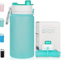 PLTCAT Collapsible Water Bottle, 19oz Foldable Bottle BPA Free Reusable Lightweight Leak-Proof Travel Silicone Water Bottle for Travel, Gym, Hiking, Office, Camping by PLTCAT
