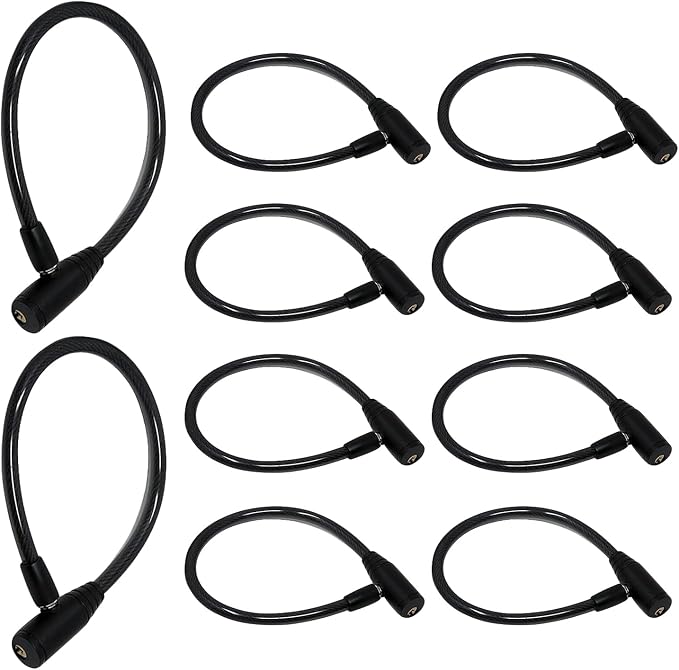 Child-Proof Refrigerator Lock for Kids & Adults - Lock for French Door Fridge and Cabinet (Regular, Black, 10 Pack Keyed Alike) by UrbanAugust
