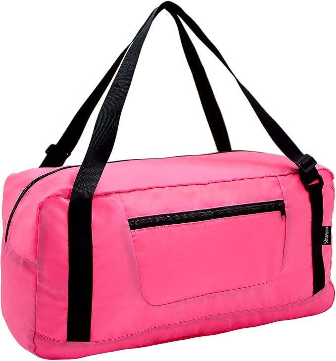 HOLYLUCK Foldable Travel Duffel Bag For Women & Men Luggage Great for Gym - pink by holyluck