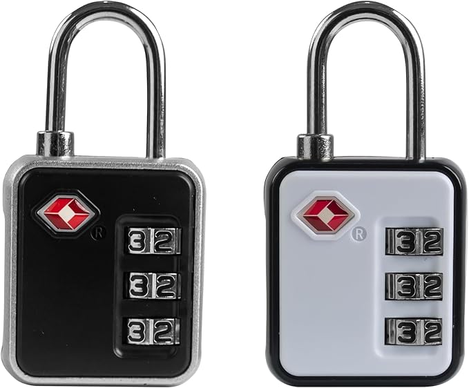 Suitcase Locks TSA Approved, Small Combination Padlock for Locker, Mini Combo Padlock, TSA Locks for Luggage, Gym Locker, Backpack Zipper, Gun Case, Ammo Can, Storage Box, Toolbox Outdoor by SpecializeinCombinationLock