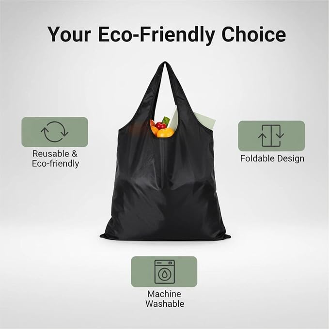 Packable Tote Bag Ultra-Lightweight 34g – Folds to Palm Size，Water-Resistant Reusable，Ideal for Shopping Use, Unisex. - Image 7