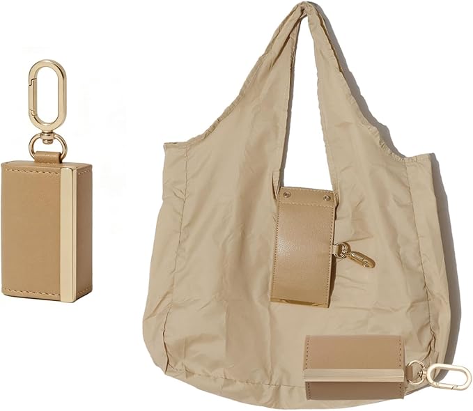 Foldable Tote Bag Keychain - Large Capacity Portable Shopping Bag Keyring - Reusable Groceries Bag for Daily Use by Unknown