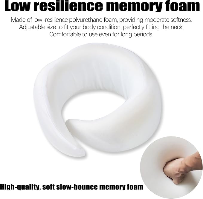 Memory Foam Neck Pillow | Travel Neck Pillow，Ergonomic U-Shaped Travel Pillow with Neck Support, Breathable & Washable Cover, Includes Storage Bag–Ideal for Office, Car, Plane, Bus, Grey - Image 3