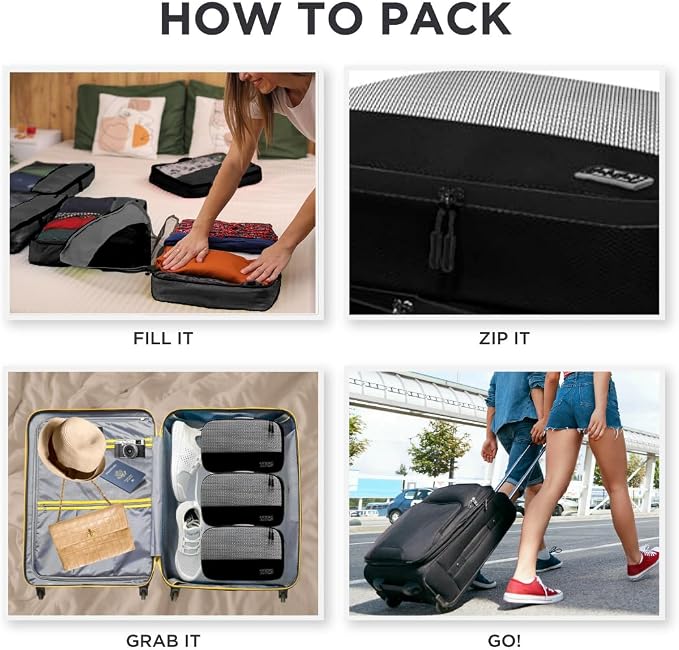 Small Packing Cubes for Travel - 5pc Packing Cubes for Suitcases - Lightweight Luggage Organizer Bags (Non-Compression) - Image 6