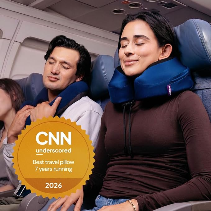 Cabeau Evolution S3 Travel Pillow – Straps to Airplane Seat – Ensures Your Head Won’t Fall Forward – Relax with Plush Memory Foam – Quick-Dry Fabric Keeps You Cool and Dry (Indigo)… - Image 5
