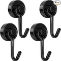 Tohoer Magnetic Hooks, Neodymium Magnets Hook Heavy Duty 30LBS Rust Proof | for Refrigerator, Oven, Grill, BBQ, Key, Tools Holder, Utensil, Kitchen, Outdoor, Magnet for Hanging Wreaths by Tohoer