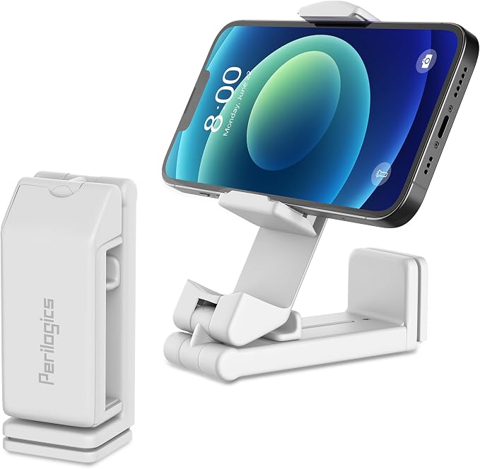 Perilogics Airplane Phone Holder Mount Universal in Flight Hands Free Viewing with Multi-Directional Dual 360 Degree Rotation (White) - Image 9