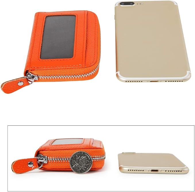 Women's RFID Blocking 12 Slots Credit Card Holder Leather Accordion Wallet - Image 4