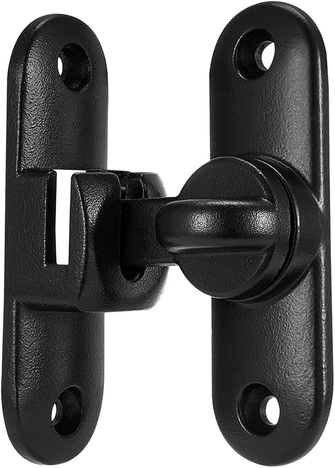 3 Pcs Matte Black 90/180 Degree Sliding Door Latches,Zinc Alloy Flip Latch | Barn Door Latch,Cabinet Lock,Right Angle Door Lock,for bedroom,cabinet,drawer,Gardens,Wine Cabinet,garage,window,Pet Cage - Image 7