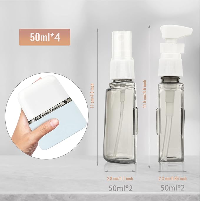 Bpluma Travel Bottles, Leak Proof Containers For Toiletries TSA Approved Airplane Accessories Kits For Liquid With Labels | For Toiletries TSA Approved Airplane Accessories Kits For Liquid With Labels - Image 2