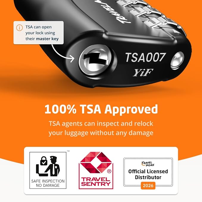 TSA Approved Luggage Locks, Travel Combination Cable Locks | TSA Accepted, Easy to Use, Durable, Flexible Steel Cable, Zinc Alloy Body, for Suitcases, Backpacks, Zippers, 10-Pack, Black - Image 3