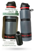 Water-to-Go Active Water Filter Bottle, 25oz/75cl | International Travel, Portable Purification, Eco-Friendly Bioplastic, New Leak-Proof Lid, Filters Viruses Most Bottles Miss by WATERTOGO