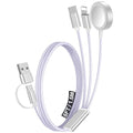 1Pack Travel Essentials for Apple Watch Charger,3-in-2 Multi Charging Cable | Cruise Vacation Camping Essentials for iPhone Charger,Type C/Lightning for iWatch,iPhone 17-12,Xbox Series X&S-5FT Purple by Accessoriesforphoneandelectricproducts