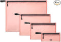 Ultralight Travel Organizer Bags, 4 Set Lightweight Zipper Pouches for Packing, Soft Packing Cubes for Carry-On Suitcase, Clothes, Underwear, Toiletries and Small Essentials, Blush Pink by BBCREATFASHION