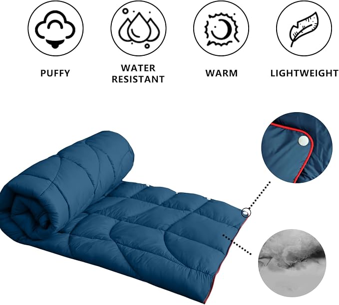 Camping Blanket,MINI Puffy Blanket Lightweight Windproof Water Resistant for Outdoors,Hiking,Beach,Car,Picnic,Stadium - Image 4
