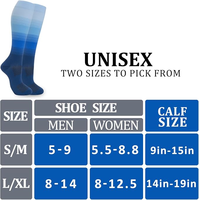 fenglaoda 6 Pairs Compression Socks for Women & Men Knee High Cute Circulation Socks for Nurse Pregnant Travel Athletic - Image 3