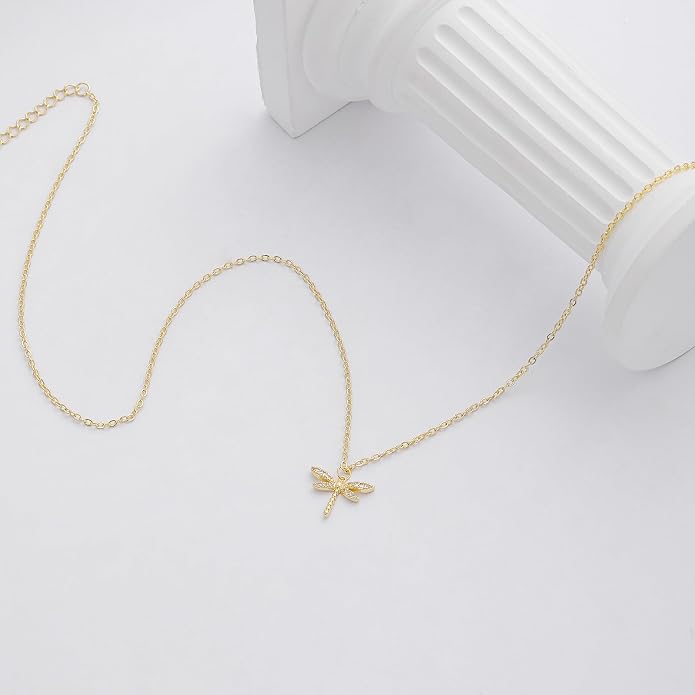 Kyerlyn Necklace for Women, Dainty Airplane/Swallow/Lightning Necklace Sideways Necklace Pendant Trendy Adjustable Chain Simple Choker Everyday Gifts - Image 5