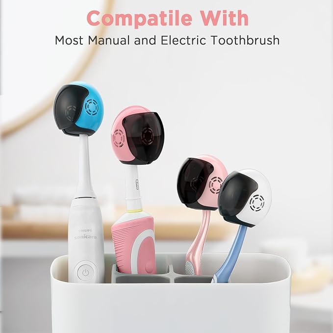 Frekare Toothbrush Covers Caps Brush Pod Case Protector For Travel 4 pack | Helemt Style Toothbrush Case Protector Fits Most Manual and Electric Tooth Brushes For Bathrooms Household - Image 3