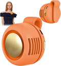 Portable Clip-On Fan, Mini USB Rechargeable 360° Rotatable Fan, Personal Fan 3-Speed Silent Mini Bladeless Fans (Orange) by Ahuccf