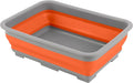 Collapsible Bucket for Cleaning - 7.27L Foldable Wash Bin Dish Tub - Collapsible Wash Basin or Camping Sink for Beach, Tailgating, or Soaking Laundry - Cleaning Supplies by Wakeman (Orange) by Wakeman