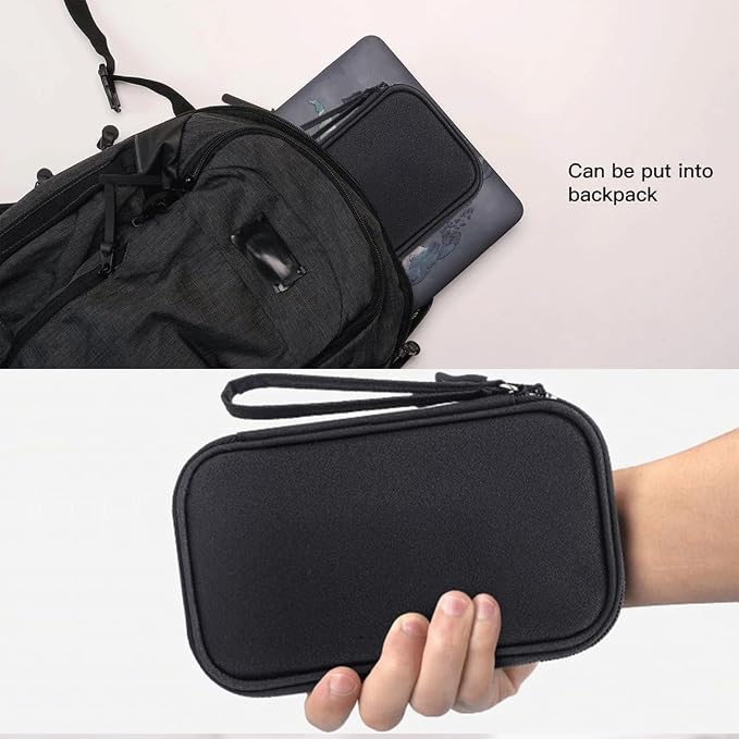 CAAORDKSO Electronic Organizer Case, Travel Cable Organizer Pouch Electronic Accessories Carry Case Water Resistant Organizer Pouch Bag for Cable, Cord, Charger, Phone, Power Bank, Earphone (Black) - Image 7