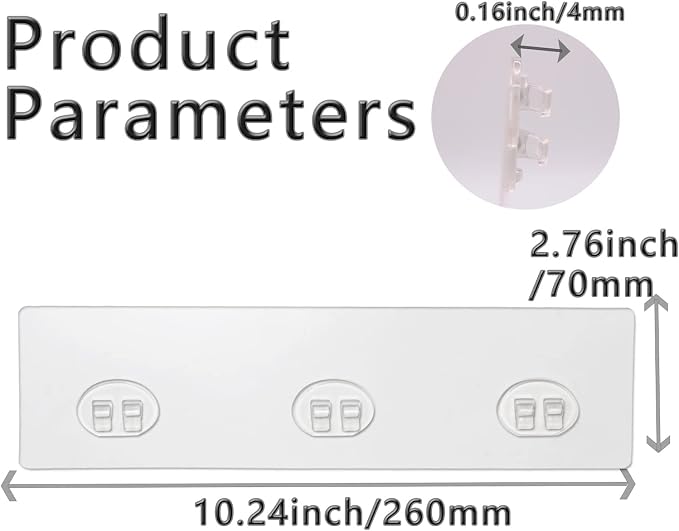 2 Pack Shower Caddy Adhesive for Replacement, Strong Transparent Adhesive for Shower Caddy Sticky Pads, No Drilling for Corner Shelf Basket, Bathroom Storage Shelves, Kitchen Racks and Soap Holder - Image 4