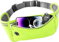 Slim Running Belt for Women Men,Runners Fanny Pack Phone Holder,Money Belt,Running Gear Accessories,with 3 Pockets (Fluorescent green) by Unknown