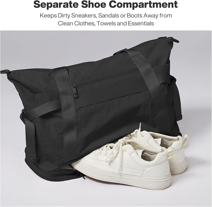mixi Travel Tote Bag for Women Large Expandable Travel Bag Waterproof Lightweight Carry On Personal Item Handbag - Image 5