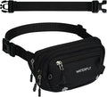 WATERFLY Small RFID Fanny Pack: 1.5L Waist Bag 12" Extender Belt for Hiking | Anti-Theft, Slim Lightweight Water-Resistant Fabric, Reflective Strip, Breathable Padding, Running Travel Walking, Women Men by Waterfly