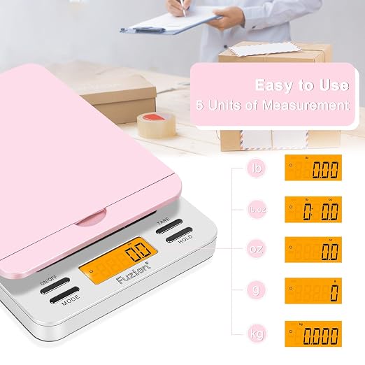 Fuzion Digital Postal Scale, 86 lb/0.1oz Shipping Scale for Packages with Hold and Tare, Postage Scale with Flip Holder, Package Scale for Small Business, Battery & AC Adapter Included - Image 5