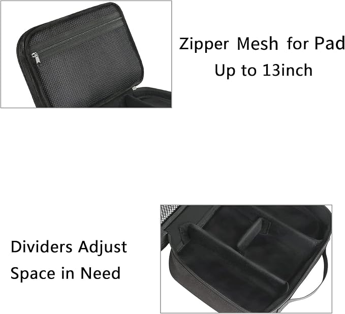 MATEIN Cable Organizer Bag, Large Travel Storage Bag, Sturdy Tool Case | with Handle, Carrying Case for Phone, Cord, Electronics Accessories, Tablet (Up to 12.9inch), Powerbank, Hard Drive, Black - Image 5