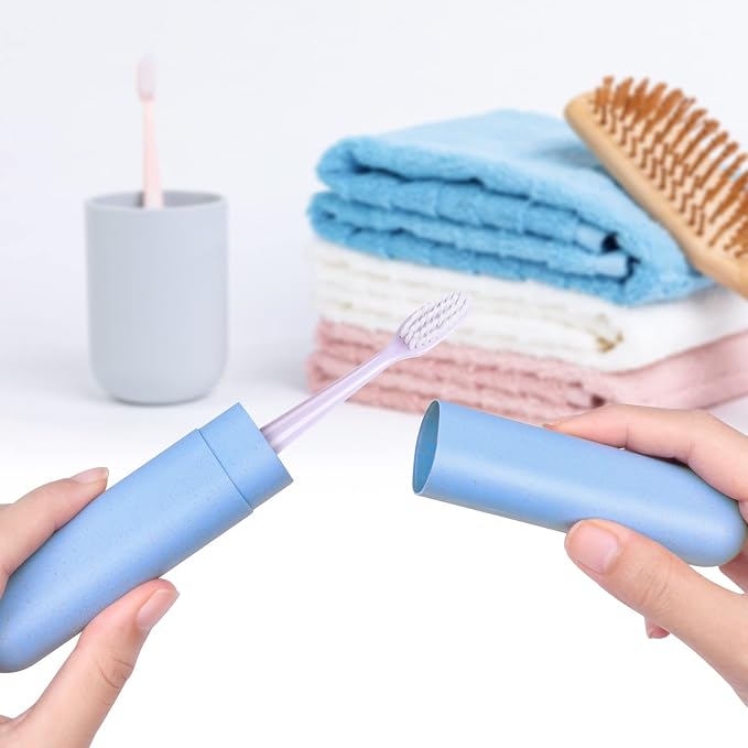 Hooqict 4 Pack Travel Toothbrush Case Portable Travel Toothbrush Holder Plastic Toothbrush Container Protector Cover for Traveling, Camping, Home, School, Business - Image 4