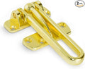 Jack N’ Drill Swing Bar Door Lock Durable Door Guard for Back & Front Doors, Childproof Door Security Made from Reinforced Diecast Metal for Home Security (Brass Plated, 2 Pack) by JD+Jack+N%27Drill