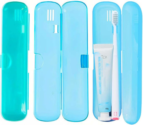2 Packs Breathable Toothbrush Travel Case, Travel Tongue Scraper Case | Compact Portable Toothbrush Travel Holders for Business Trips, Vacation, Camping, Cruise, Sleepovers, Travel, Gym, Office by MYLDH