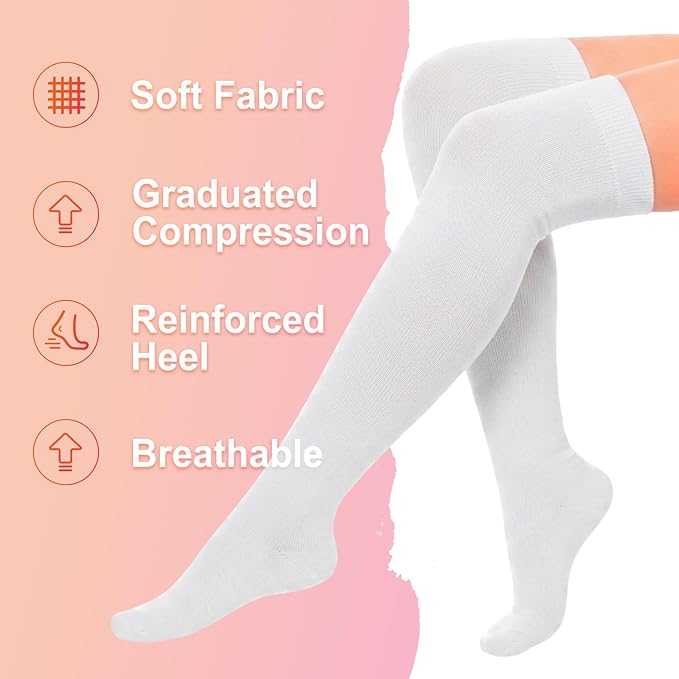4 Pairs Compression Socks for Women Circulation-Best Support for Nurses,Running,Athletic,Travel - Image 5