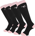 Skicuff 2 Pairs Travel Compression Socks for Women and Men 15-25 Mmhg Graduated Knee High Socks for Flying Airplane Pilots by Skicuff