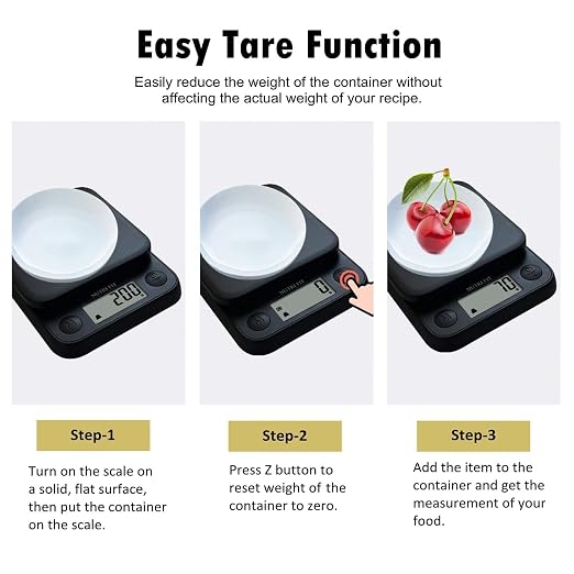 Food Scale Small Digital Kitchen Scales Weight Grams Ounces Black | Max 11lbs 0.5g Increment, Compact Design, Smart Tare, Weight Loss Cooking Baking Coffee, Easy to Use for Travel, AAA Battery - Image 7