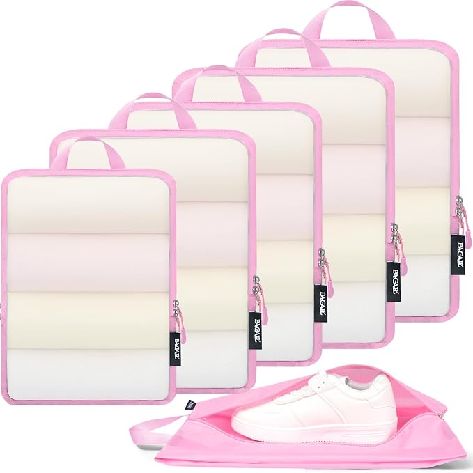 BAGAIL 6 Set Ultralight Compression Packing Cubes Packing Organizer for Travel Accessories Luggage Suitcase Backpack by BAGAIL
