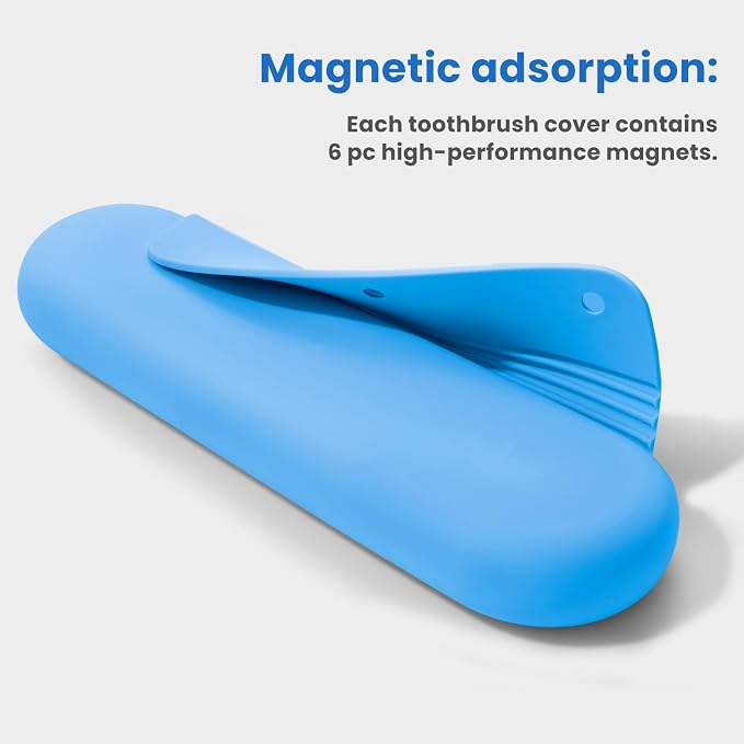 Silicone Electric Toothbrush Travel Case, Manual Toothbrush Travel Cover for Men and Women,Toothbrush Holder for Travel,Gym and More, Fits Most Manual and Electric Toothbrushes - Sky Blue - Image 5