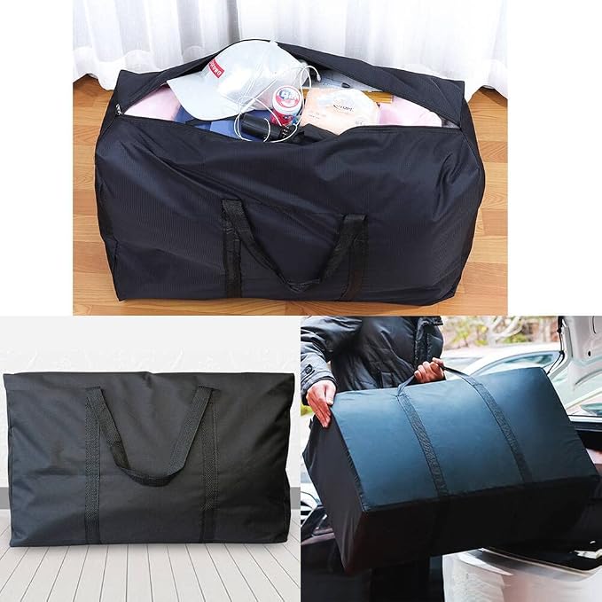 Extra Large Moving Bags with Strong Zippers & Carrying Handles, Storage Bags Storage Totes for Clothes, Moving Supplies, Space Saving, Oversized Storage Bag Organizer for Moving, Traveling (4 Pack) - Image 4