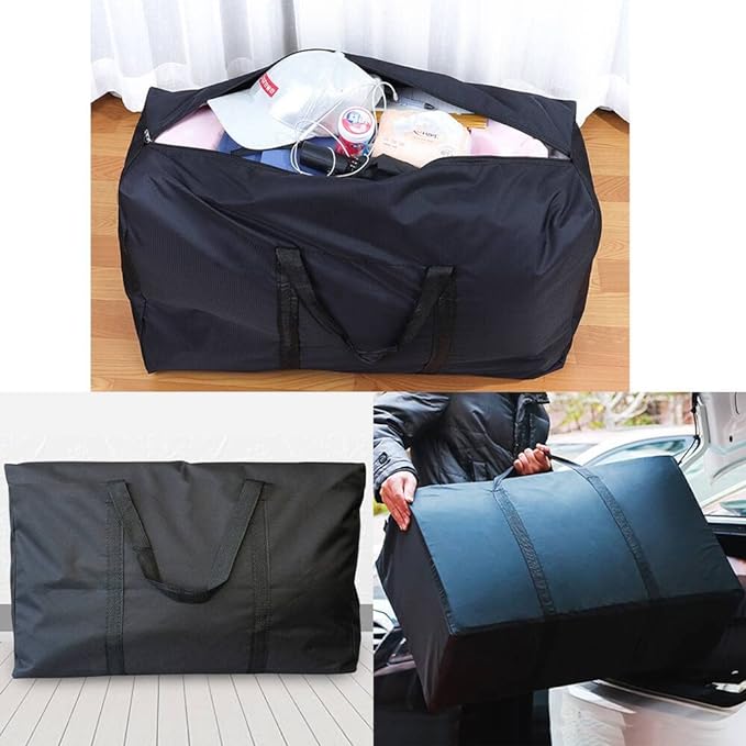 Extra Large Moving Bags with Strong Zippers & Carrying Handles, Storage Bags Storage Totes for Clothes, Moving Supplies, Space Saving Oversized Storage Bag Organizer for Moving, Traveling (2 Pack) - Image 4
