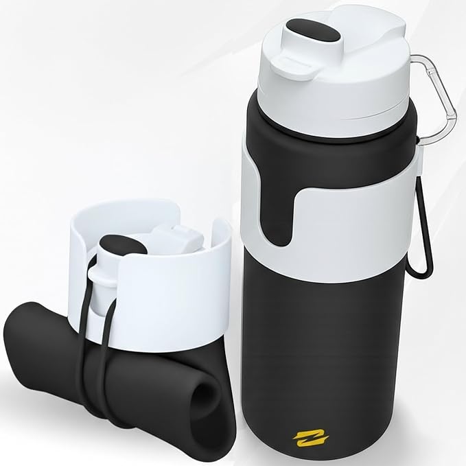Collapsible Water Bottles – BPA-Free Silicone, Leak-Proof & Lightweight Foldable Water Bottle for Travel, Hiking, Camping, Sports & Everyday Use – Compact, Reusable, Portable, Easy Clean by LumaWorks