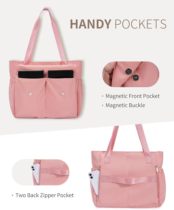 ECOHUB Tote Bag for Women Work Tote Bag with Laptop Compartments Lightweight Shoulder Bag Handbag for Travel College Teacher - Image 7