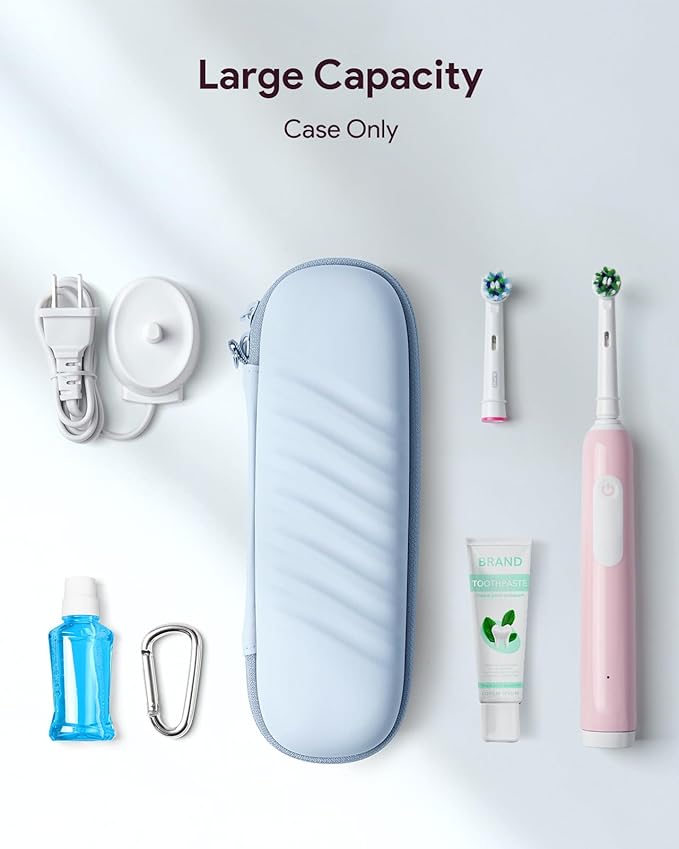 SQERO Electric Toothbrush Case for Oral-B Pro/iO/Philips Sonicare | Waterproof Traveling Toothbrush Storage Bag with Mesh Pocket Covers Protection - Image 5