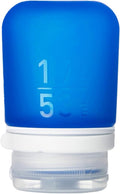 humangear GoToob+ (Small) | Refillable Silicone Travel Bottle | Locking Lid | Food-Safe Material | Dark Blue, Small (1.7 fl.oz; 53ml) | Refillable & Leak-Proof Silicone Travel Size Bottles with Locking Cap for Toiletries, Camping & TSA Carry-On by humangear