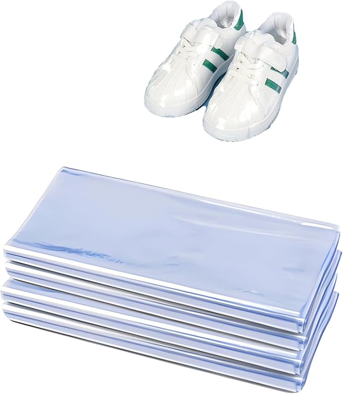 100-Pack Shoe Shrink Wrap Bags - 11x18 Inches Sneaker Heat Shrink Wrap for Men & Women - Shoe Organizer Bags to Prevent Sole Yellowing & Keep Dust Away (100) (shoe bag-100PCS) by Unknown