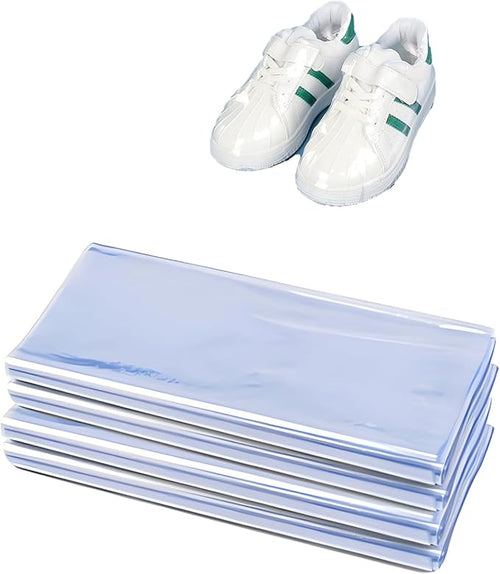 100-Pack Shoe Shrink Wrap Bags - 11x18 Inches Sneaker Heat Shrink Wrap for Men & Women - Shoe Organizer Bags to Prevent Sole Yellowing & Keep Dust Away (100) (shoe bag-100PCS) by Unknown