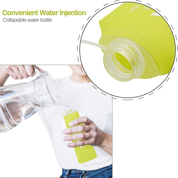 Soft Flask Running Bottles Collapsible Water Bottle Foldable for Traveling Running Vest Collapse Hydration TPU 250ml 500ml for Runner (250ml-1pcs) - Image 4