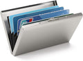 Stainless Steel Credit Card Wallet RFID Blocking Metal Case Pocket Business Card Holder for Women and Men by LOUEBICA